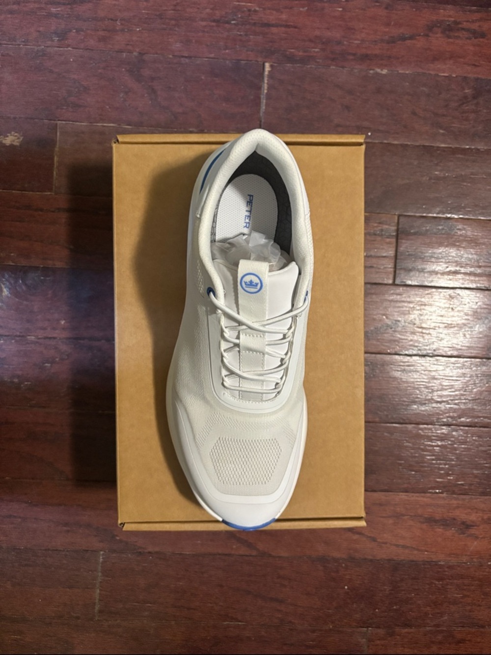 Peter Millar White Sneaker with Blue Accents - Picture 2 of 6